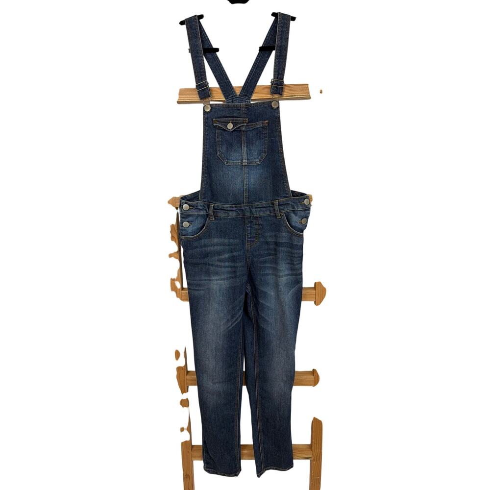 Cherokee Vintage Style Blue Denim Bib Overalls Straight Leg Size Medium